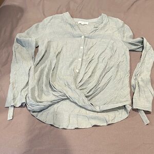 Women's Light green Button-Up Top